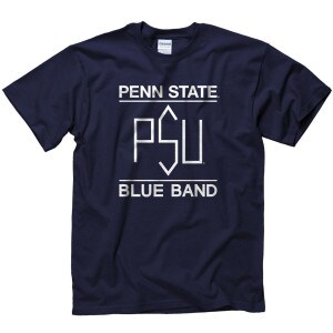 navy short sleeve t-shirt with Penn State PSU Blue Band